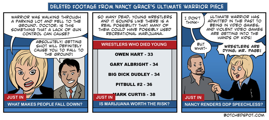 Deleted Footage From Nancy Grace’s Ultimate Warrior Piece
