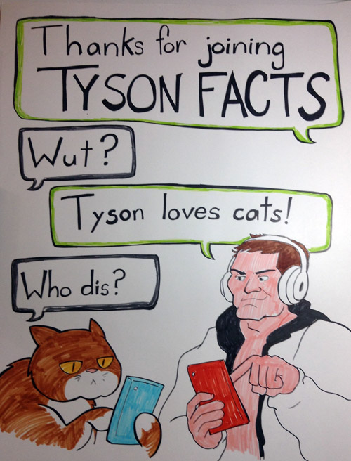 My Sign for Survivor Series. I know, Tyson's not even booked, but if he shows up, I'll be ready.